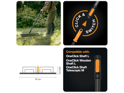 Грабли для уборки FISKARS OneClick без черенка