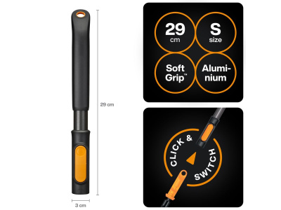 Черенок алюминиевый 29 см FISKARS OneClick S