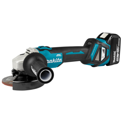 Углошлифмашина DGA511RT BL motor аккумуляторная 18V 125мм 1х5,0 Аh, MAKITA