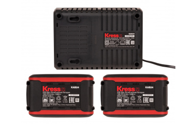 Комплект аккумуляторы + зарядное Kress KAD22 (20В, 6Ач х 2шт, ЗУ 6А)