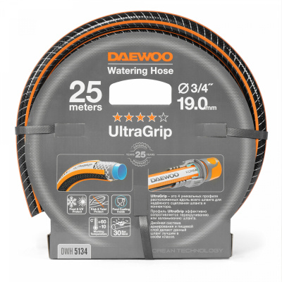 Шланг поливочный 3/4 " (19мм) DAEWOO UltraGrip 25м