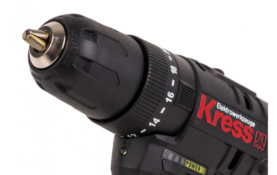 Аккумуляторная ударная дрель-шуруповерт KRESS KUC12, 12В, 40Нм, 2Ач х 2, ЗУ, кейс