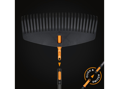 Грабли веерные для листьев FISKARS OneClick L без черенка