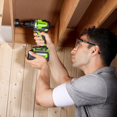 Дрель-шуруповерт аккумуляторная Greenworks GD24DD90 (24В, 2хАКБ 4Ач и ЗУ)