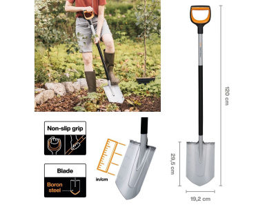 Лопата штыковая большая FISKARS Xact