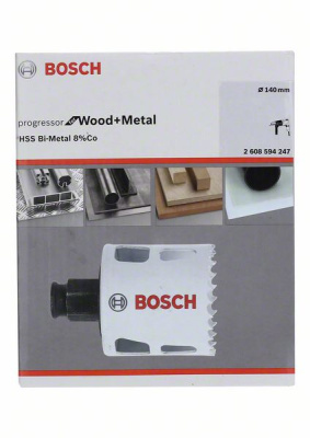 Коронка Progressor for Wood and Metal 140/44мм (древесина, металл), BOSCH