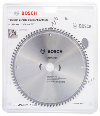 Диск пильный для торцовок 254х30мм 80Т ECO ALU/Multi (алюминий, универсальный), BOSCH