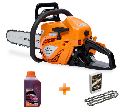 Бензопила Villartec SB 591 (шина, цепь 37см 0,325 1,5мм 64зв., чехол д/шины)