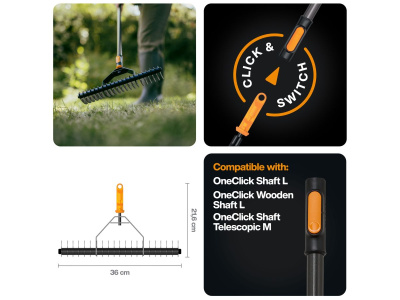 Грабли для аэрации FISKARS OneClick без черенка