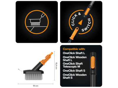 Щетка для чистки швов 190 мм без черенка FISKARS OneClick