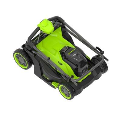 Газонокосилка аккумуляторная Greenworks GD24X2LM411 (2*24В, 2хАКБ 4Ач  и ЗУ) 41см