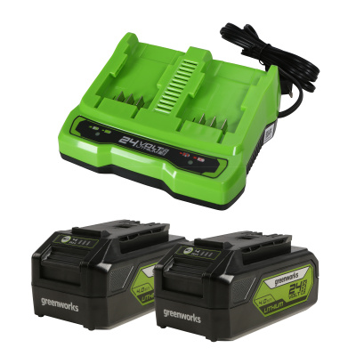 Зарядное устройство Greenworks G24X2UC2 (24В, 2А) для 2-х аккумуляторов