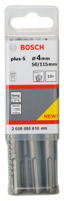 SDS-plus-5 бур,  4-50/110мм (10шт), BOSCH