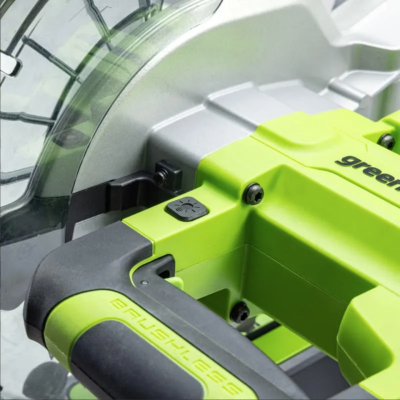 Пила торцовочная Greenworks GD24MS216 с протяжкой (24В, 1хАКБ 5Ач и ЗУ)