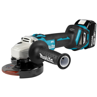 Углошлифмашина DGA511RT BL motor аккумуляторная 18V 125мм 1х5,0 Аh, MAKITA