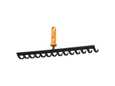 Грабли для грунта FISKARS OneClick 14 зубьев металлические без черенка