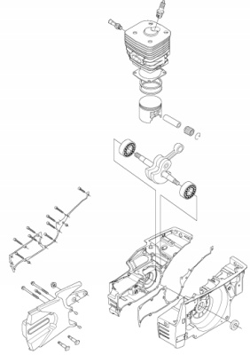 Двигатель в сборе K1250, K1250Rail (ЦПГ, картер, коленвал)