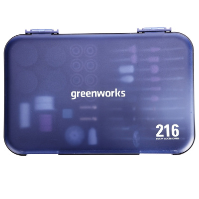 Набор насадок для 24В гравера Greenworks - 216 шт