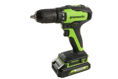 Дрель-шуруповерт аккумуляторная Greenworks GD24DD35K2 (24В, 1хАКБ 2Ач и ЗУ) в кейсе