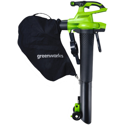 Воздуходув-пылесос садовый аккумуляторный Greenworks GD40BVIIK5 (40В с 1хАКБ 5Ач и ЗУ)