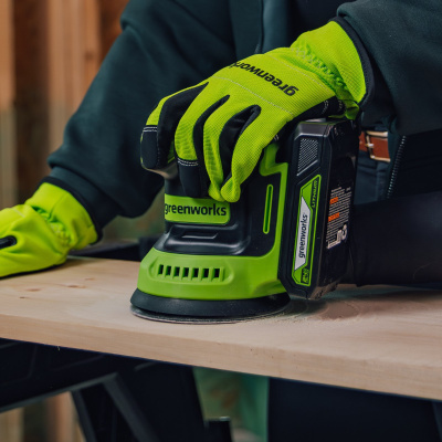 Эксцентриковая шлифовальная машина аккумуляторная Greenworks OS325 (24В, без АКБ и ЗУ)