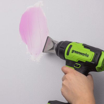 Фен строительный аккумуляторный Greenworks G24HG (24В, 1хАКБ 4Ah и ЗУ)