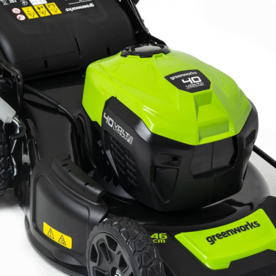 Газонокосилка аккумуляторная Greenworks GD40LM46SPK5 (40В, 46 см, 1хАКБ 5Ач и ЗУ) самоходная