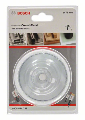 Коронка Progressor for Wood and Metal 76/44мм (древесина, металл), BOSCH