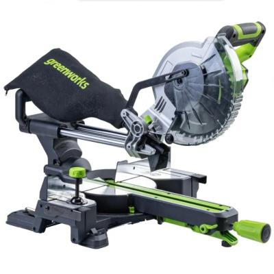 Пила торцовочная Greenworks GD24MS216 с протяжкой (24В, 1хАКБ 5Ач и ЗУ)