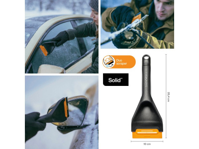 Скребок автомобильный двусторонний Solid Duo FISKARS (съемный скребок)