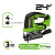 Лобзик аккумуляторный Greenworks GD24JS120 (24В, 1хАКБ 4Ач и ЗУ)