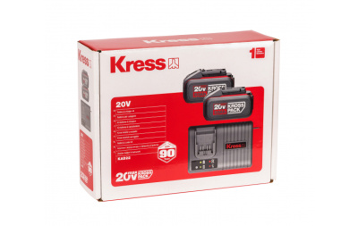 Комплект аккумуляторы + зарядное Kress KAD22 (20В, 6Ач х 2шт, ЗУ 6А)