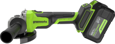Угловая шлифмашина аккумуляторная Greenworks AG590 (24В, c 1хАКБ 8 А-ч и ЗУ)