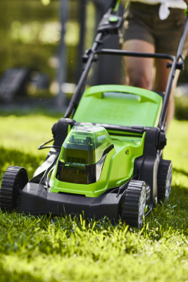 Газонокосилка аккумуляторная Greenworks G24X2LM41 (2*24В, 41 см, без АКБ и ЗУ)