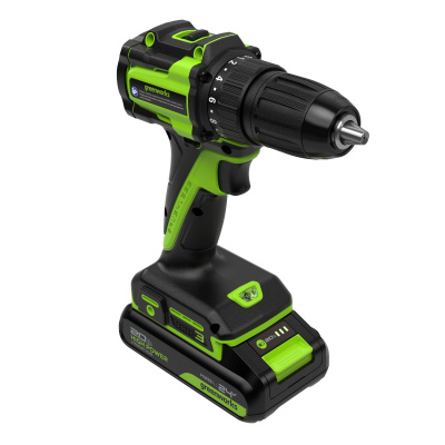 Дрель-шуруповерт аккумуляторная Greenworks DD345 (24В, 1хАКБ 2Ач и ЗУ)