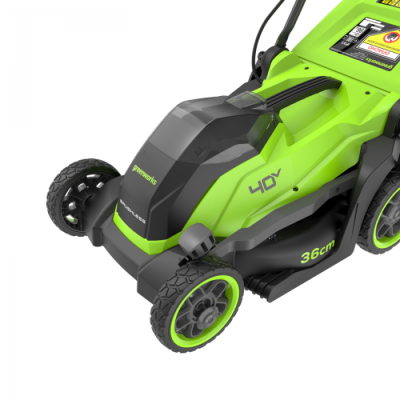 Газонокосилка аккумуляторная Greenworks GD40LM361K4 (40В, 36 см, 1хАКБ 4Ач и ЗУ)