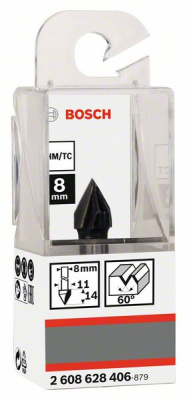 Фреза пазовая V 11*13,7/8мм, BOSCH