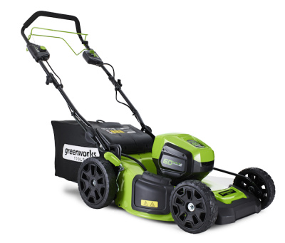 Газонокосилка аккумуляторная Greenworks GD60LM46SPK4 (60В, с 1хАКБ 4Ач и ЗУ) 46см самоходная