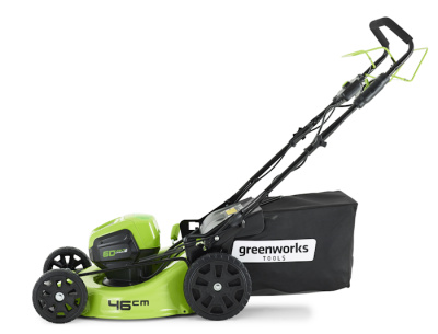 Газонокосилка аккумуляторная Greenworks GD60LM46SPK4 (60В, с 1хАКБ 4Ач и ЗУ) 46см самоходная