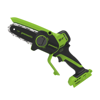 Цепная мини пила аккумуляторная Greenworks CS2410A (24В, без АКБ и ЗУ) 10см с авто/смазкой цепи