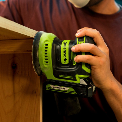 Эксцентриковая шлифовальная машина аккумуляторная Greenworks OS325 (24В, без АКБ и ЗУ)