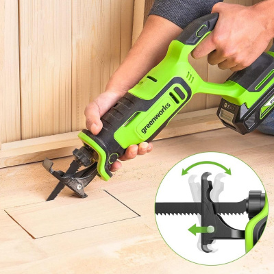 Пила сабельная аккумуляторная Greenworks GPT-BLRS-1 (24В, 1*АКБх4Ач и ЗУ) Пила сабельная аккумуляторная Greenworks GPT-BLRS-1 (24В, 1*АКБх4Ач и ЗУ)