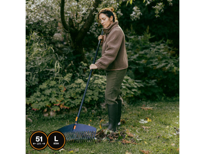 Грабли веерные для листьев FISKARS OneClick L без черенка