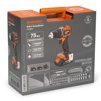 Дрель-шуруповерт аккумуляторная DAEWOO DAA 4021Li SET BOX