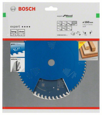 Диск пильный для циркулярок 165х20мм 48Т Expert for Wood (древесина), BOSCH