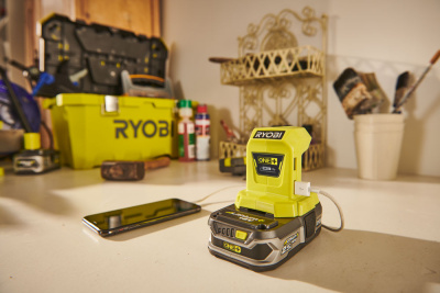 Адаптер с аккумулятора 18В на USB RYOBI R18USB-0 (без батареи) ONE+