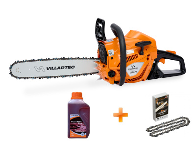 Бензопила Villartec SB 571 (шина, цепь 37см 0,325 1,5мм 64зв.-2шт., масло 0,5л PRO 2T, чехол д/шины)