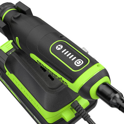 Гравер аккумуляторный Greenworks G24RT (24В, 1АКБх2Ач и ЗУ, оснастка 52 шт)