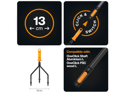 Культиватор три зуба FISKARS OneClick