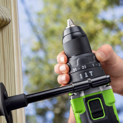 Дрель-шуруповерт ударная аккумуляторная Greenworks GD24DD140 (24В, 1хАКБ 4Ач и ЗУ)